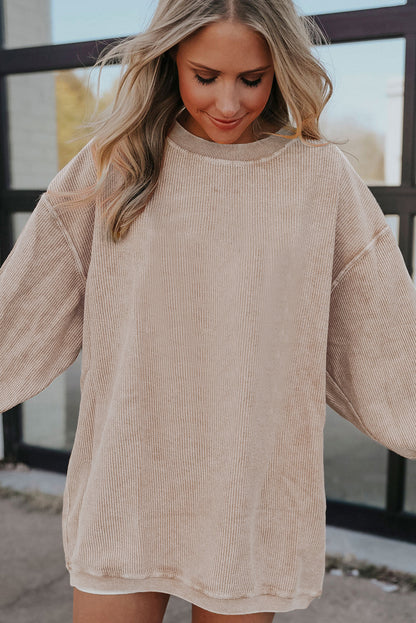 Strawberry Pink Drop Sleeve Oversized Sweatshirt