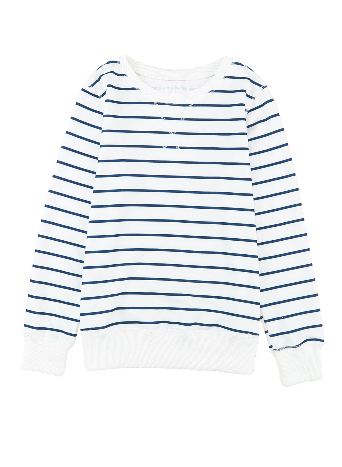 Striped Print Casual Long Sleeve Pullover Top