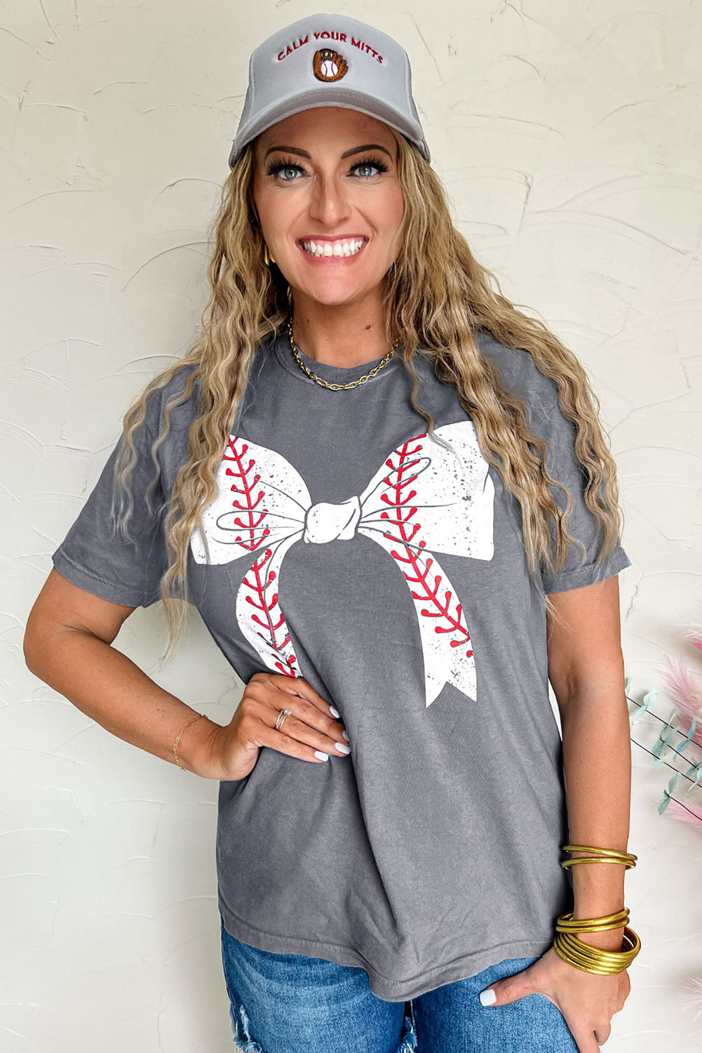 Gray Baseball Graphic Tee