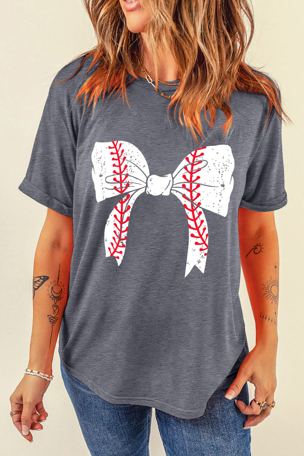 Gray Baseball Graphic Tee