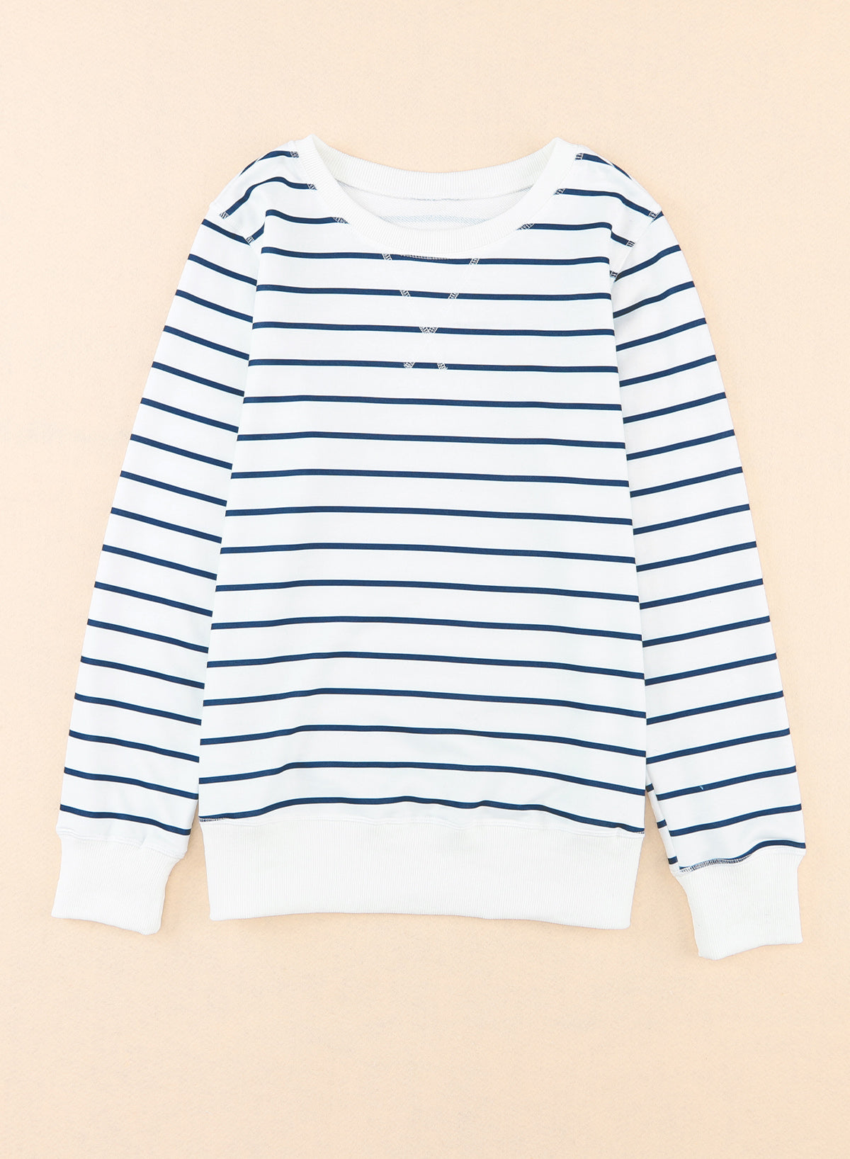 Striped Print Casual Long Sleeve Pullover Top