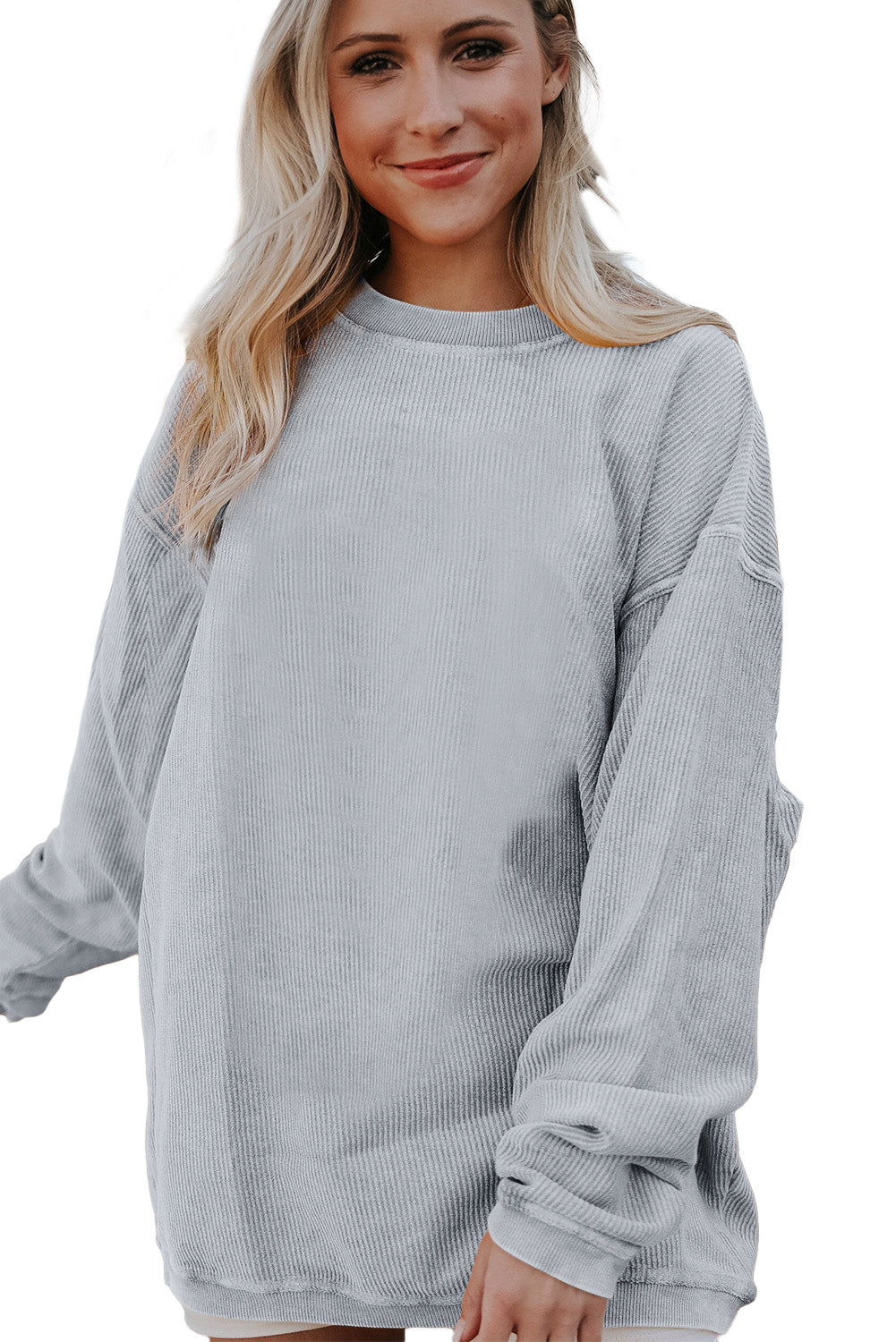 Strawberry Pink Drop Sleeve Oversized Sweatshirt