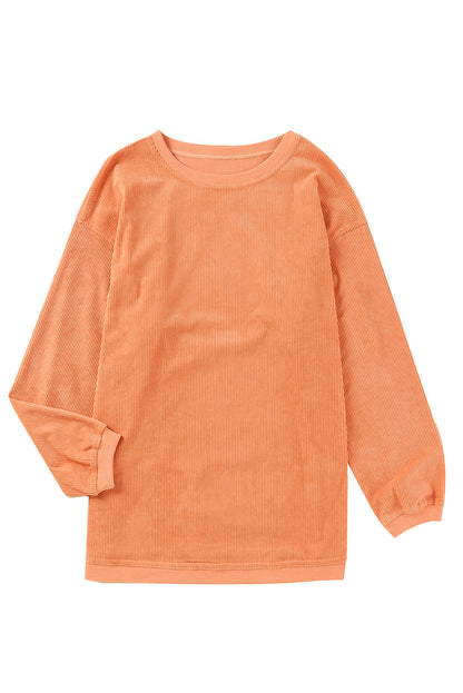 Strawberry Pink Drop Sleeve Oversized Sweatshirt