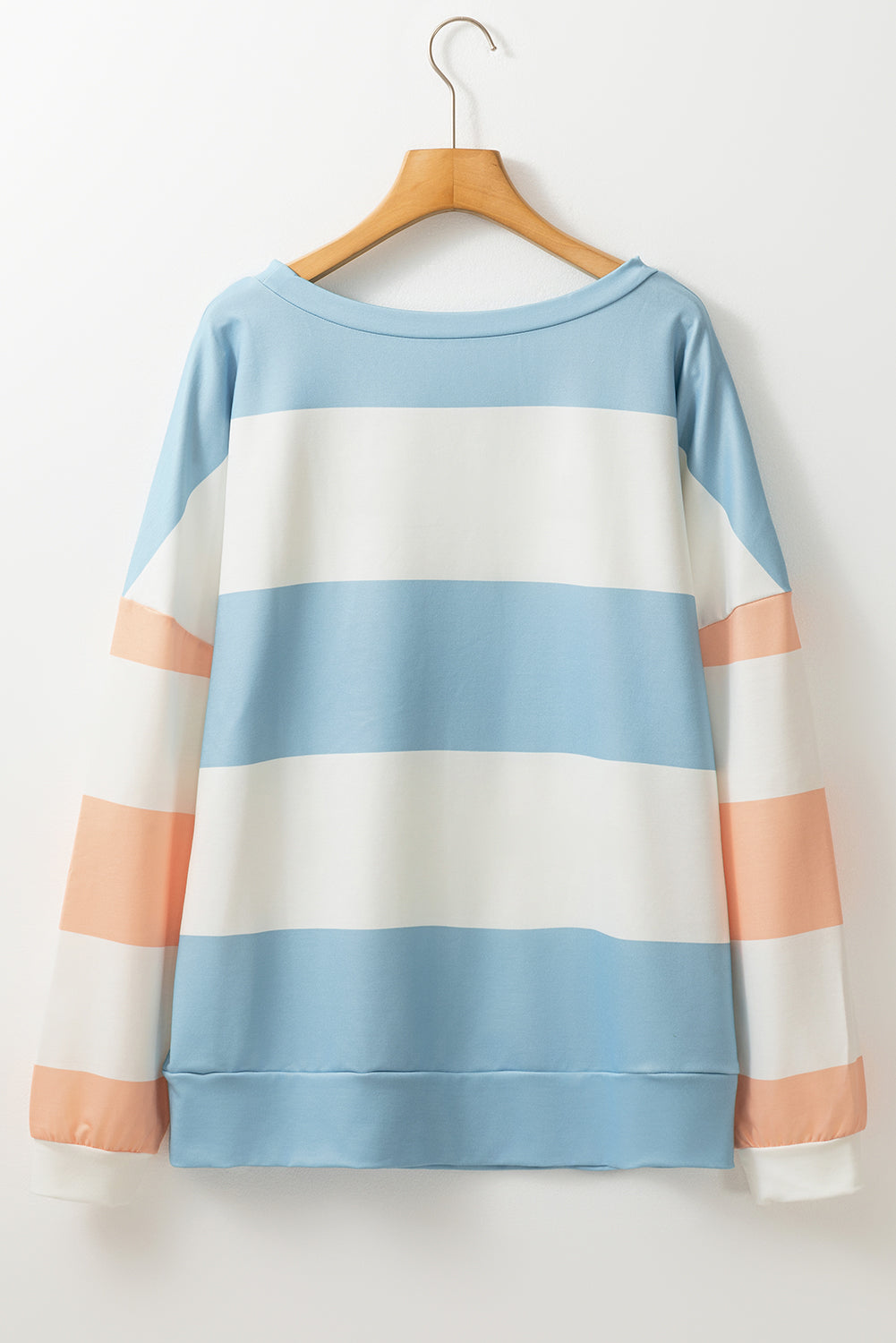 Light Blue Colorblock Drop Sleeve Top