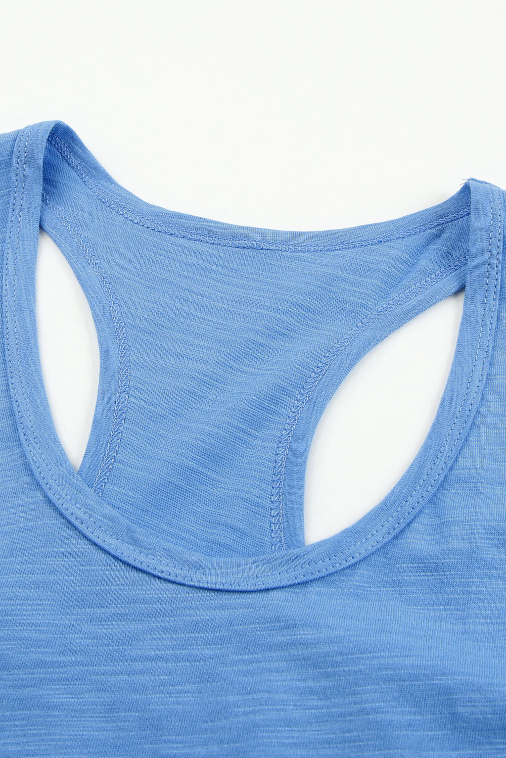 Gray Plain Scoop Neck Basic Solid Tank Top