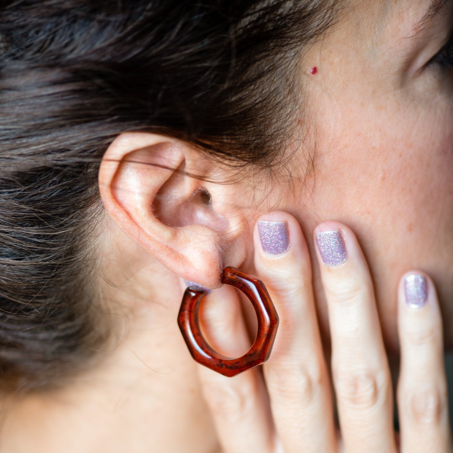 Kay Octagon Hoop Earrings