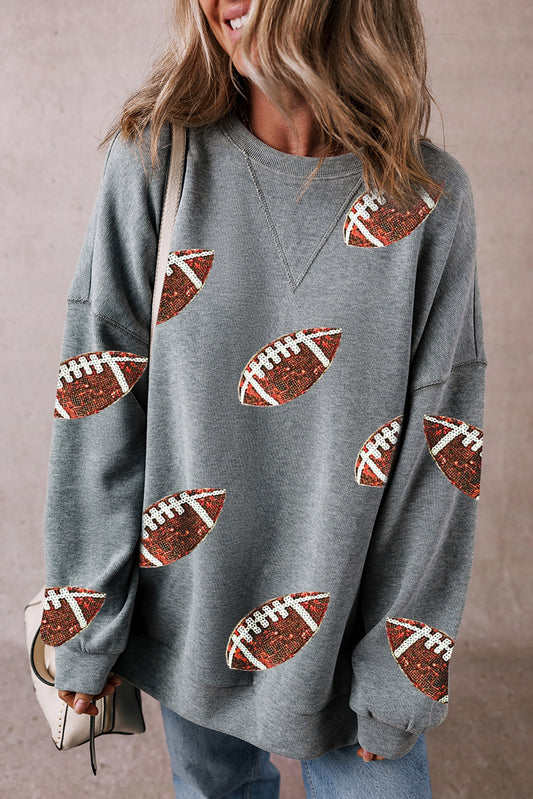 Medium Grey Game Day Baseball Graphic Sweatshirt