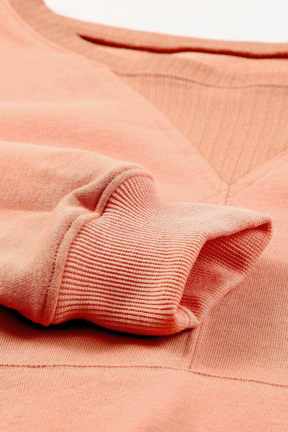 Apricot Basic Kangaroo Pocket Pullover Sweatshirt