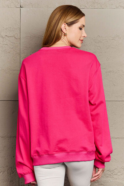 Full Size KINDA LAZY Round Neck Sweatshirt