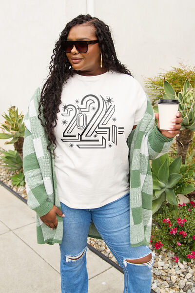 Simply Love 2024 Full Size Round Neck Tee