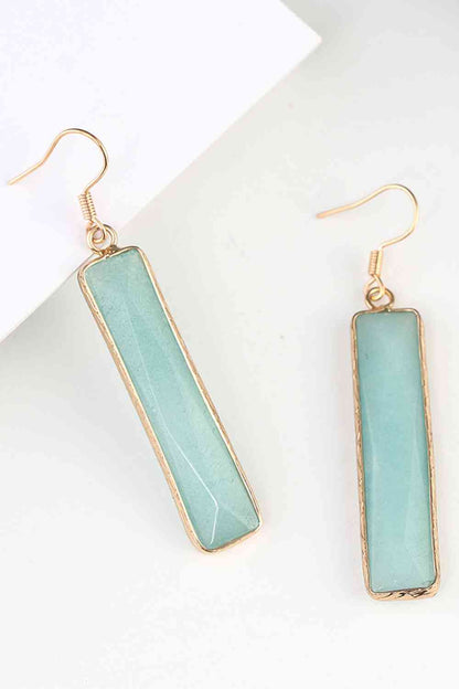 Natural Stone Drop Earrings