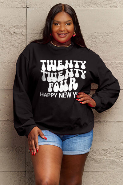 TWENTY TWENTY FOUR HAPPY NEW YEAR Sweatshirt