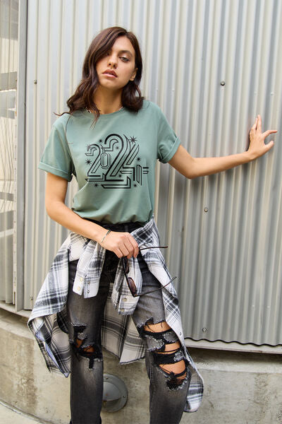 Simply Love 2024 Full Size Round Neck Tee