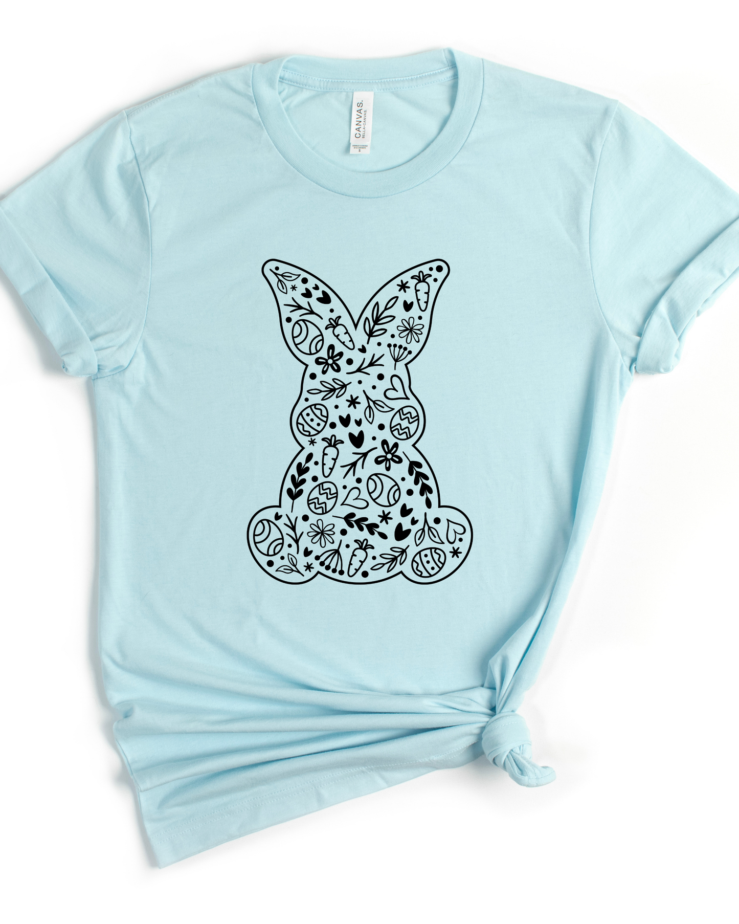 BUNNY OUTLINE TEE (BELLA CANVAS)