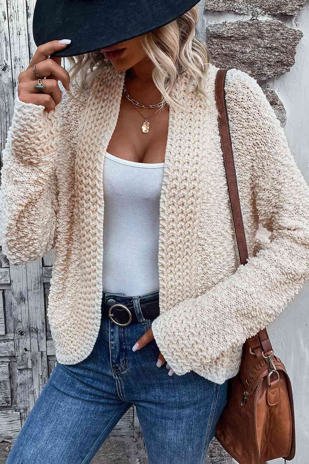 Long Sleeve Open Front Cardigan