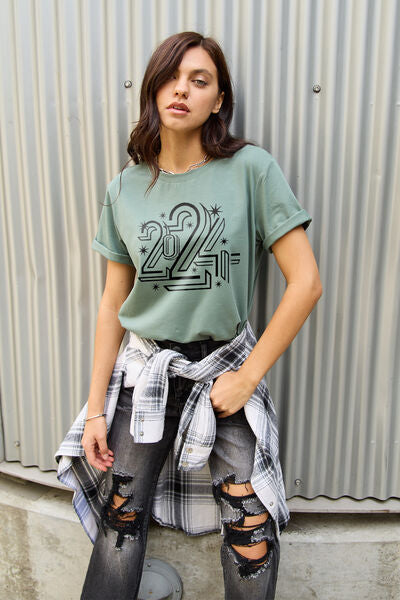 Simply Love 2024 Full Size Round Neck Tee