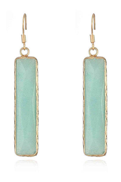 Natural Stone Drop Earrings