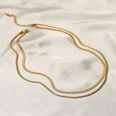 18K Gold-Plated Double-Layered stunning Necklace