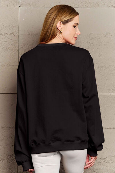 Full Size KINDA LAZY Round Neck Sweatshirt